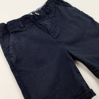 Navy Shorts With Adjustable Waist - Boys 8-9 Years