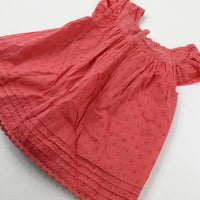 Spotty Lace Coral Top - Girls 18-24 Months