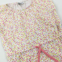 Colourful Flowers White Playsuit - Girls 18-24 Months