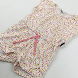 Colourful Flowers White Playsuit - Girls 18-24 Months