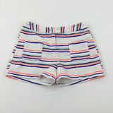 Colourful Striped Textured Shorts - Girls 8-9 Years