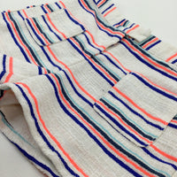 Colourful Striped Textured Shorts - Girls 8-9 Years