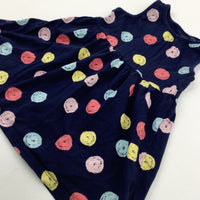 Colourful Spotty Navy Dress - Girls 2-3 Years