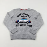 'When The Lights..' Police Car Grey Sweatshirt - Boys 9-10 Years