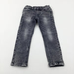 Grey Denim Jeans With Adjustable Waist - Boys 3-4 Years