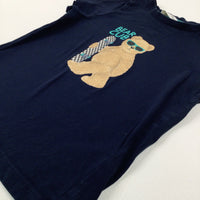 'Bear Cub' Bear & Skateboard Navy T-Shirt - Boys 3-4 Years