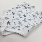 Animals White Bodysuit - Boys Newborn