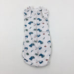 Footballs & Trucks White Jersey Swaddlebag  - Boys Newborn