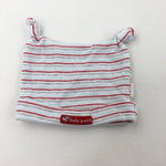 Red & Grey Striped Jersey Hat - Boys Newborn