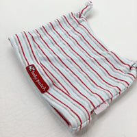 Red & Grey Striped Jersey Hat - Boys Newborn