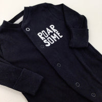 'Roarsome' Black Babygrow - Boys Newborn