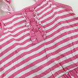 Spotty Pink Striped Playsuit - Girls 2-3 Years