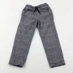 Grey Checked Trousers - Boys 4-5 Years