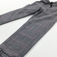 Grey Checked Trousers - Boys 4-5 Years