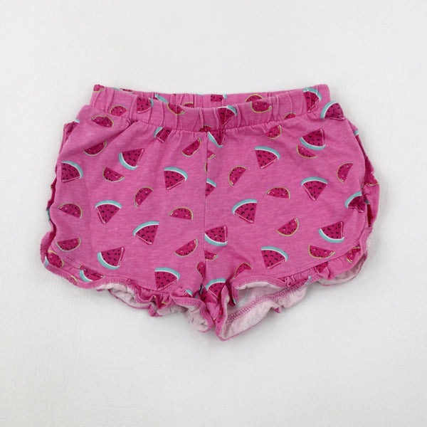 Watermelons Pink Jersey Shorts - Girls 2-3 Years
