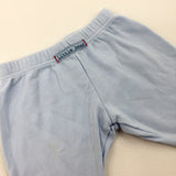 'Little Bear' Blue Jersey Trousers - Boys Newborn