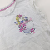 'Sweet Home' Girl Colourful White T-Shirt - Girls 2-3 Years