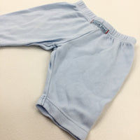 'Little Bear' Blue Jersey Trousers - Boys Newborn