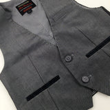 Grey Smart Waistcoat- Boys 4-5 Years