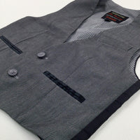 Grey Smart Waistcoat- Boys 4-5 Years