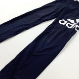 'Adidas' Navy Leggings - Girls 9-10 Years