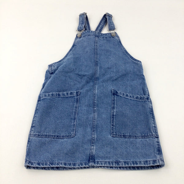 Light Blue Denim Dungaree Dress - Girls 9-10 Years