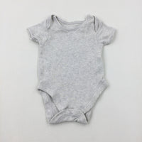 Grey Cotton Bodysuit - Boys 0-3 Months