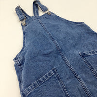 Light Blue Denim Dungaree Dress - Girls 9-10 Years