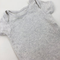 Grey Cotton Bodysuit - Boys 0-3 Months