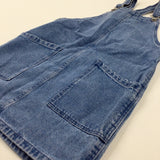 Light Blue Denim Dungaree Dress - Girls 9-10 Years