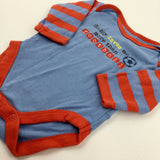 'Daddy Loves Me More Than Football' Blue Long Sleeve Bodysuit - Boys 0-3 Months