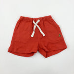 Red Jersey Shorts - Boys 0-3 Months