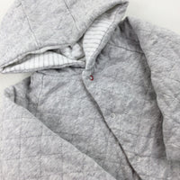 Grey Padded Coat With Hood - Boys 3-6 Months