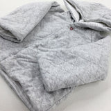 Grey Padded Coat With Hood - Boys 3-6 Months