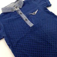 Patterned Blue Polo Shirt - Boys 12-18 Months