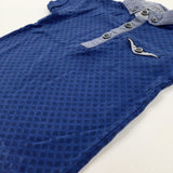 Patterned Blue Polo Shirt - Boys 12-18 Months