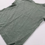 Car Embroidered Olive Green T-Shirt - Boys 5-6 Years