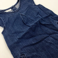 Mid Blue Denim Dress - Girls 3-6 Months