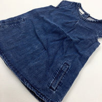 Mid Blue Denim Dress - Girls 3-6 Months