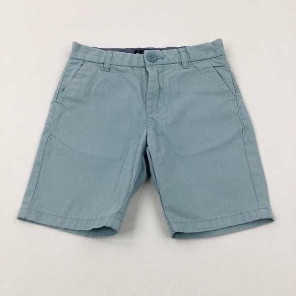 Mint Green Shorts With Adjustable Waist - Boys 5-6 Years