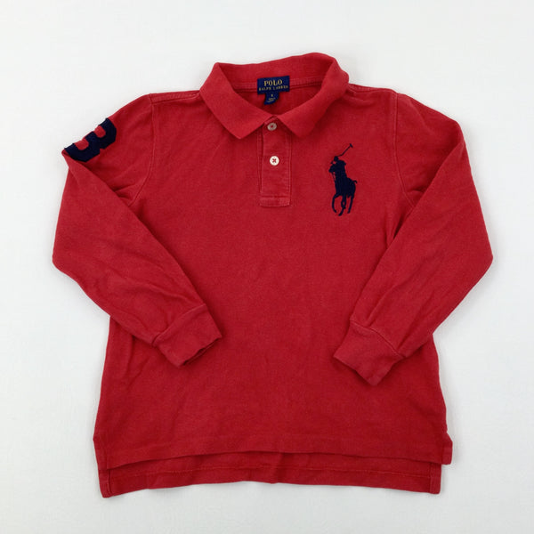 Ralph Lauren Motif Red Polo Shirt - Boys 4-5 Years