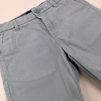 Mint Green Shorts With Adjustable Waist - Boys 5-6 Years