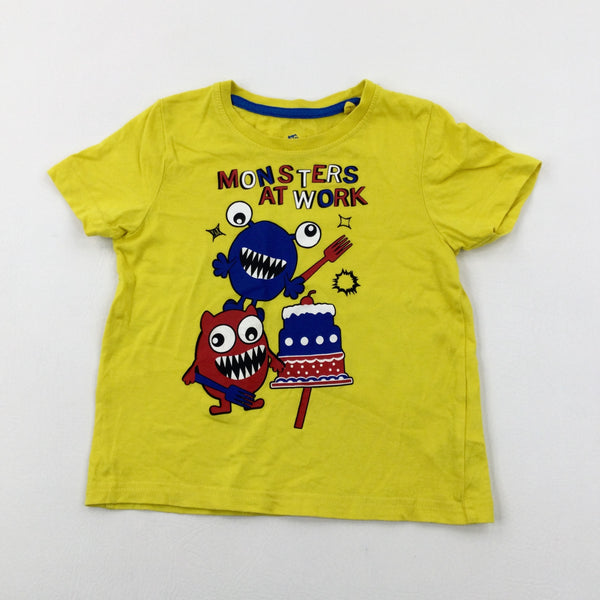 'Monsters At Work' Monsters Yellow T-Shirt - Boys 4-5 Years