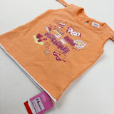 **NEW** 'Must Haves For My Holiday' Orange Vest Top - Girls 3-6 Months