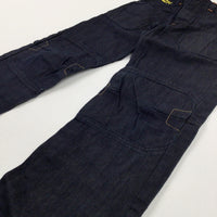 'Urban' Black Denim Jeans With Adjustable Waist - Boys 8-9 Years