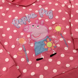 'Peppa Pig' Appliqued Spotty Pink Sweatshirt - Girls 4-5 Years