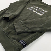 'The Future Is Now' Khaki Sweatshirt - Boys 8-9 Years