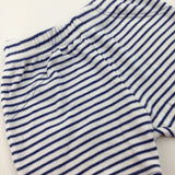 Blue Striped Jersey Shorts - Boys 6-9 Months