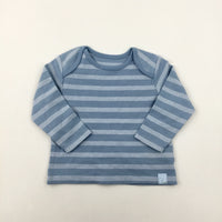 Blue Striped Long Sleeve Top - Boys 6-9 Months