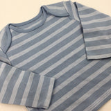 Blue Striped Long Sleeve Top - Boys 6-9 Months